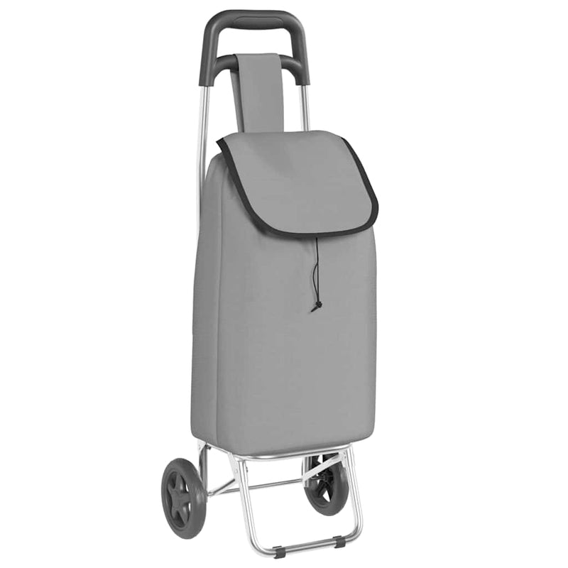 Afbeelding laden in galerijviewer, Vidaxl winkel trolley grijs 35 x 28 x 92 cm oxford stof
