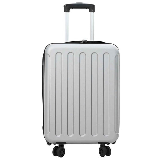 Vidaxl koffer met slot zilver 34 x 23 x 55.5 cm abs kunststof
