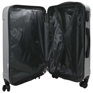 Vidaxl koffer met slot 3 st zilver 50 x 31 x 78 cm abs kunststof