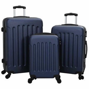 Vidaxl koffer met slot 3 st donkerblauw 50 x 31 x 78 cm abs kunststof