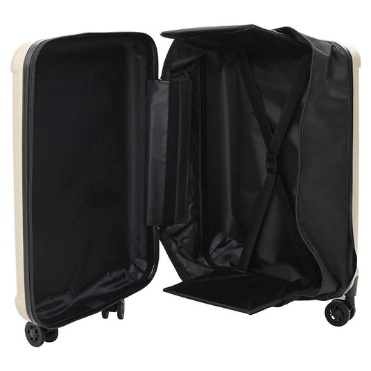 Vidaxl koffer met slot champagne 34 x 23 x 55.5 cm abs kunststof