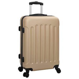 Vidaxl koffer met slot 3 st champagne 50 x 31 x 78 cm abs kunststof