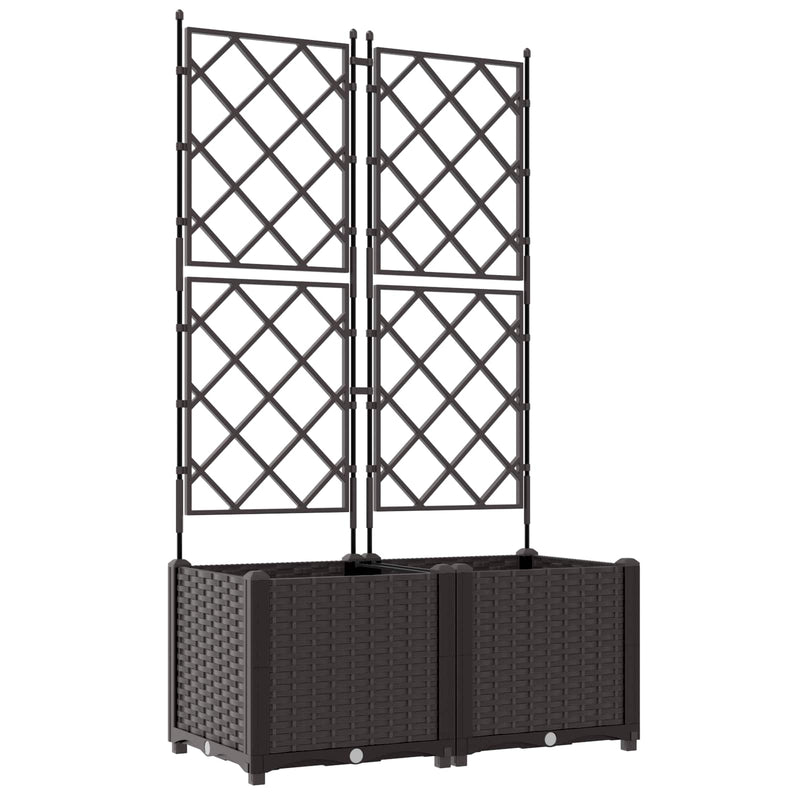 Afbeelding laden in galerijviewer, Vidaxl plantenbak 2 st bruin 80 x 40 x 143 cm pp
