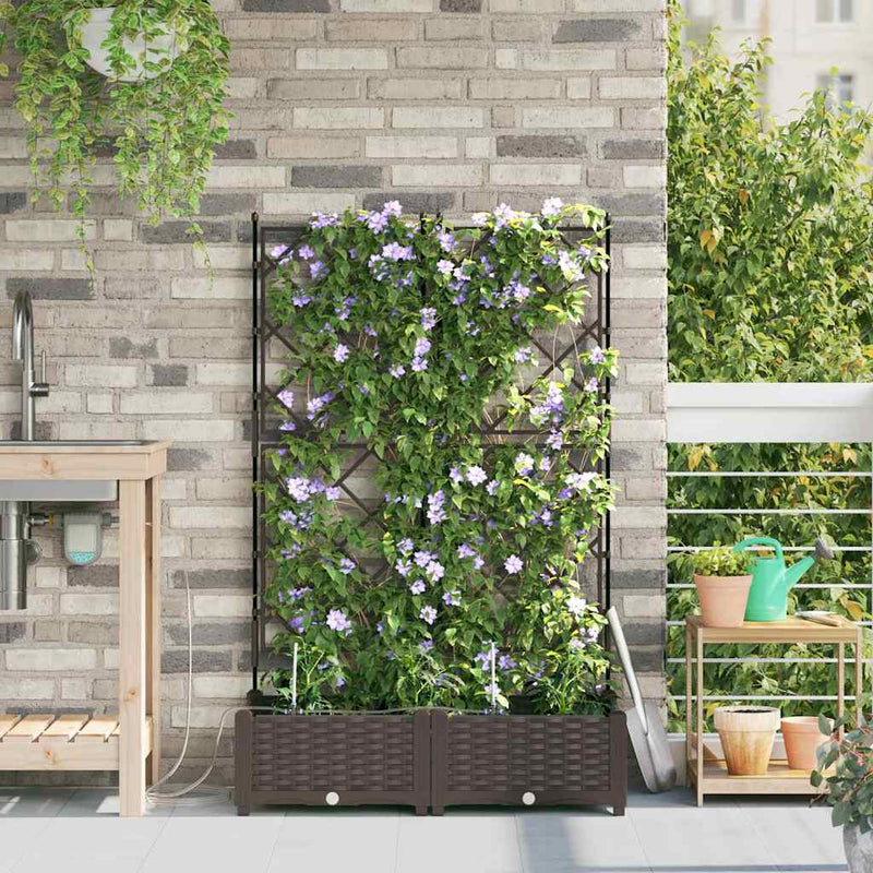 Afbeelding laden in galerijviewer, Vidaxl tuin bloempot 2 pcs bruin staal
