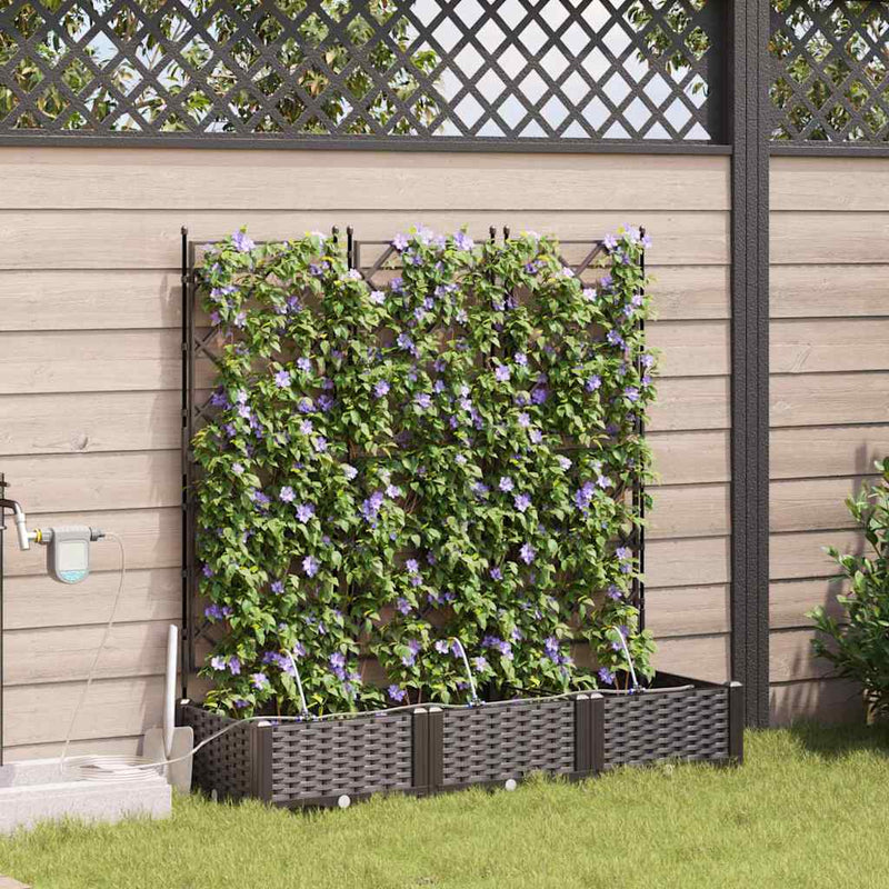 Afbeelding laden in galerijviewer, Vidaxl tuin bloempot 3 pcs bruin staal
