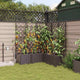Vidaxl tuin bloempot 5 pcs bruin staal