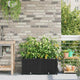 Vidaxl tuin bloempot 2 pcs zwart staal