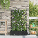 Vidaxl tuin bloempot 2 pcs zwart staal