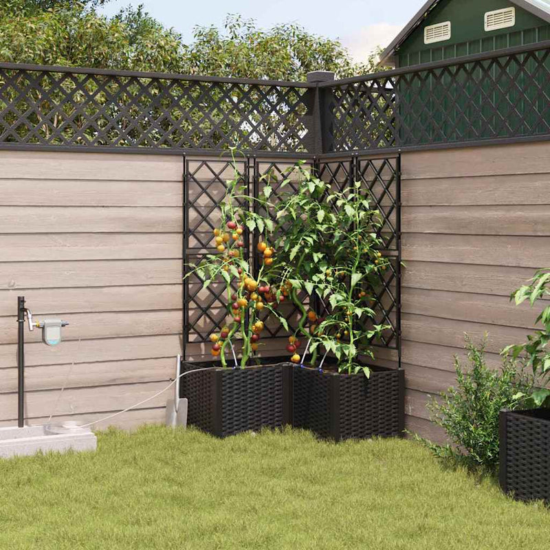 Afbeelding laden in galerijviewer, Vidaxl tuin bloempot 3 pcs zwart staal
