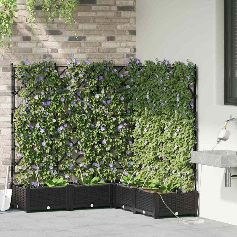 Afbeelding laden in galerijviewer, Vidaxl tuin bloempot 5 pcs zwart staal
