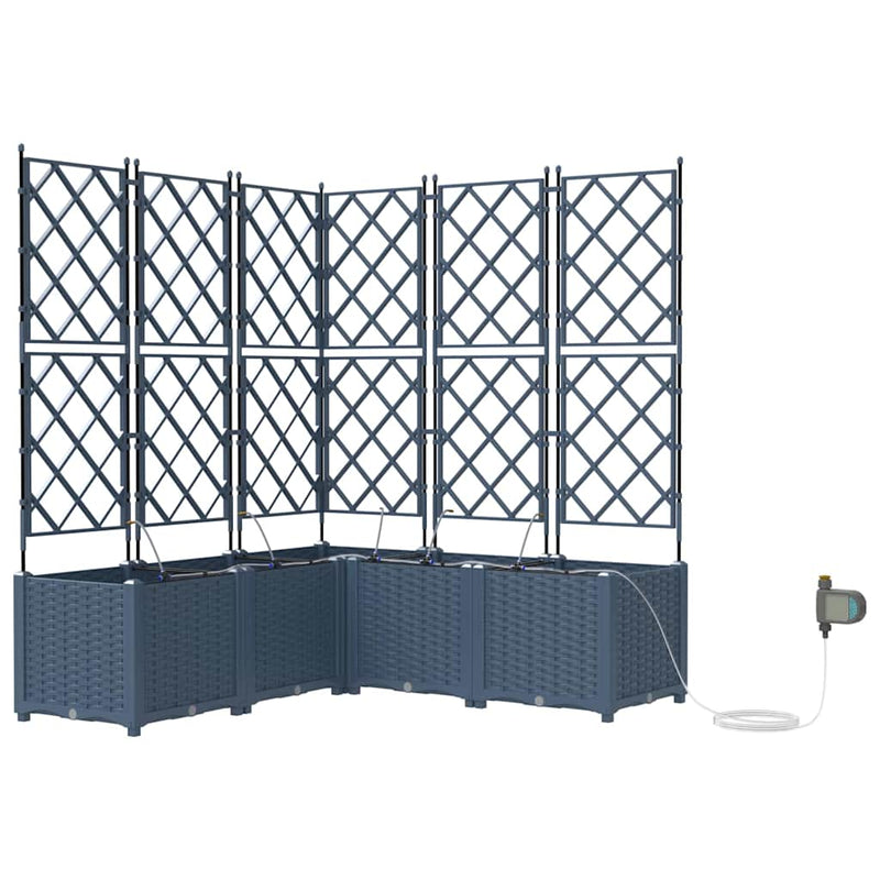 Afbeelding laden in galerijviewer, Vidaxl tuin bloempot 5 pcs grijs staal
