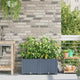 Vidaxl tuin bloempot 2 pcs licht grijs staal