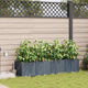 Vidaxl tuin bloempot 4 pcs licht grijs staal
