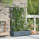 Vidaxl tuin bloempot 2 pcs licht grijs staal