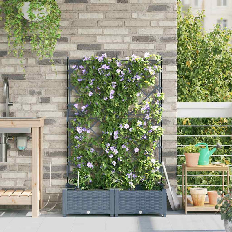 Afbeelding laden in galerijviewer, Vidaxl tuin bloempot 2 pcs licht grijs staal
