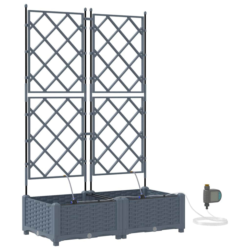 Afbeelding laden in galerijviewer, Vidaxl tuin bloempot 2 pcs licht grijs staal
