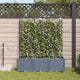 Vidaxl tuin bloempot 3 pcs licht grijs staal