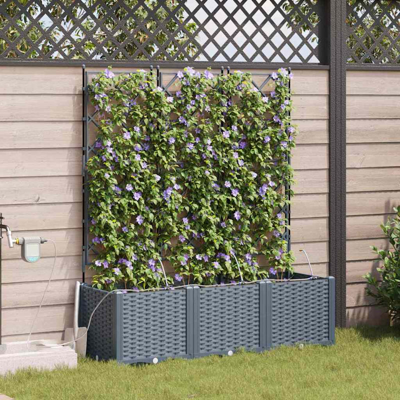 Afbeelding laden in galerijviewer, Vidaxl tuin bloempot 3 pcs licht grijs staal
