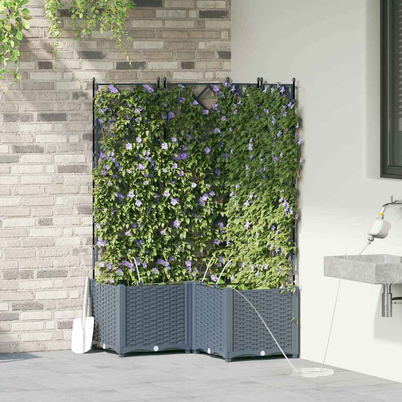Afbeelding laden in galerijviewer, Vidaxl tuin bloempot 3 pcs licht grijs staal
