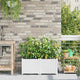 Vidaxl tuin bloempot 2 pcs wit staal