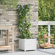 Vidaxl tuin bloempot wit 40 x 40 x 142 cm staal