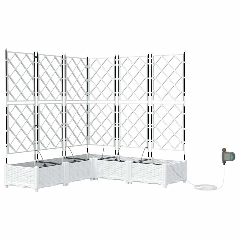 Afbeelding laden in galerijviewer, Vidaxl tuin bloempot 5 pcs wit staal
