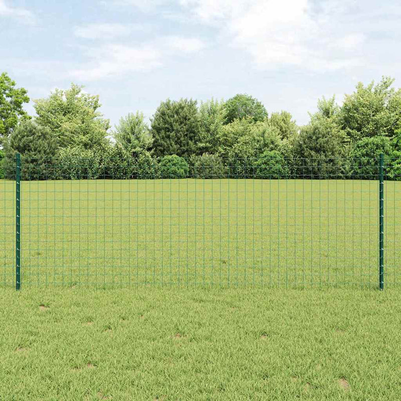 Afbeelding laden in galerijviewer, Vidaxl afrasteringspaal 5 pcs groen 120 cm staal
