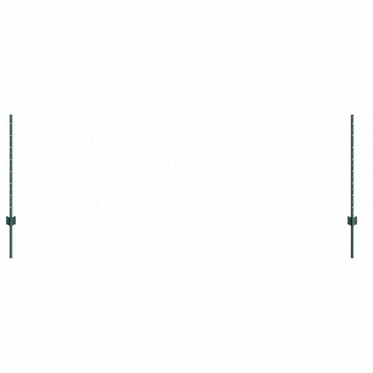Vidaxl afrasteringspaal 5 pcs groen 120 cm staal