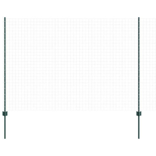 Vidaxl afrasteringspaal 11 pcs groen 150 cm staal