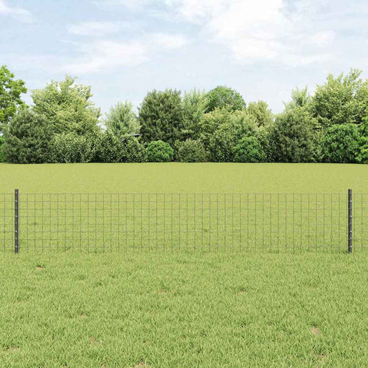 Vidaxl afrasteringspaal 5 pcs grijs 40 cm staal
