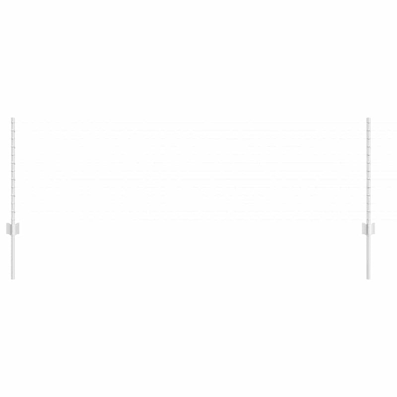Afbeelding laden in galerijviewer, Vidaxl afrasteringspaal 11 pcs zilver 80 cm staal
