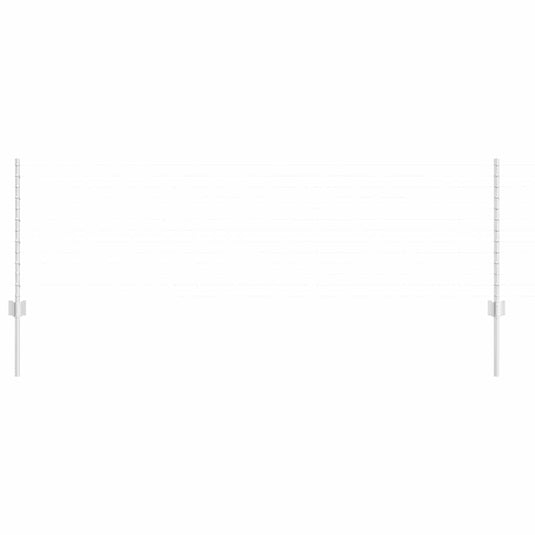 Vidaxl afrasteringspaal 11 pcs zilver 80 cm staal