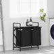 Vidaxl wasmand 2 vakken met plank grijs sonoma eiken