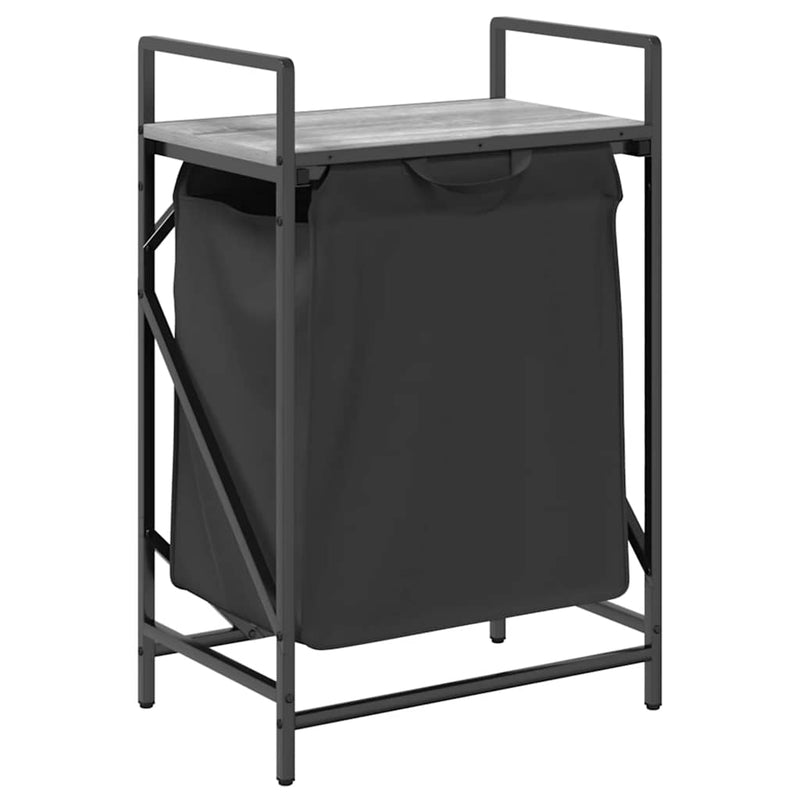 Afbeelding laden in galerijviewer, Vidaxl wasmand 1 vak met plank grijs sonoma eiken
