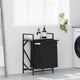 Vidaxl wasmand 1 vak met plank grijs sonoma eiken