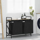 Vidaxl wasmand 2 vakken met plank sonoma eikenkleurig