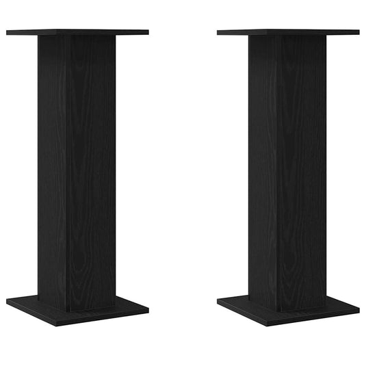 Vidaxl luidspreker standaards 2 pcs zwart eiken 30 x 30 x 80 cm