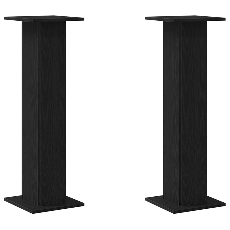 Afbeelding laden in galerijviewer, Vidaxl luidspreker standaards 2 pcs zwart eiken 30 x 30 x 95 cm
