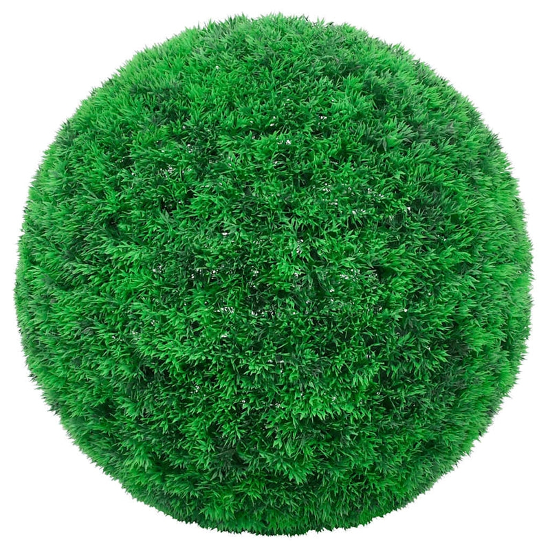 Afbeelding laden in galerijviewer, Vidaxl kunstbuxusballen met led-verlichting 2 st 45 cm groen
