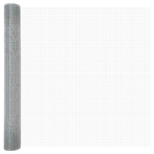 Vidaxl gelaste draadhek zilver 1 x 50 m
