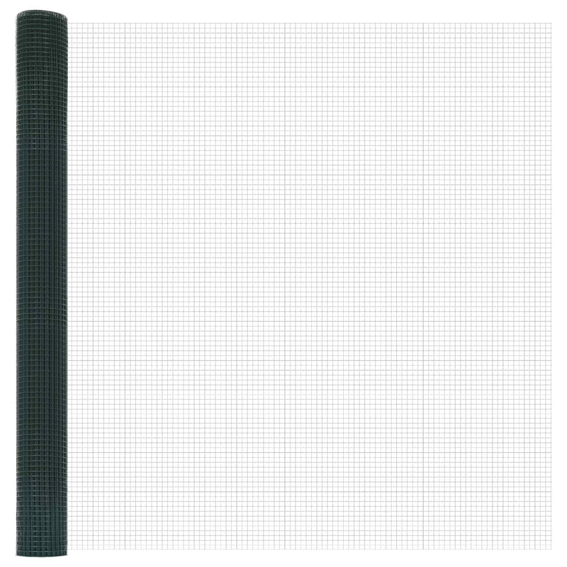 Afbeelding laden in galerijviewer, Vidaxl gelaste draadhek groen 1.5 x 10 m
