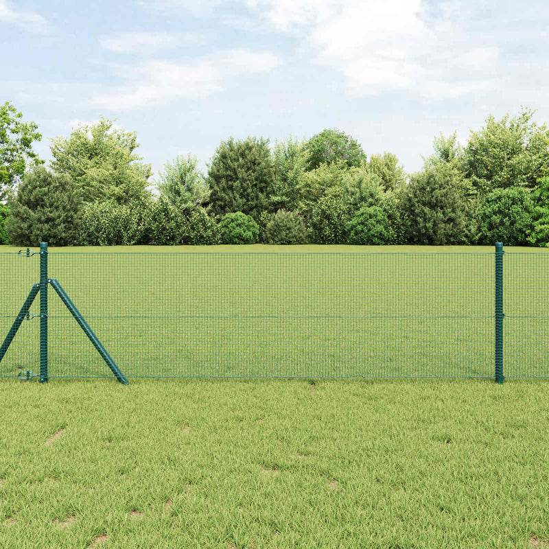 Afbeelding laden in galerijviewer, Vidaxl gelaste draadhek groen 0.8 x 25 m
