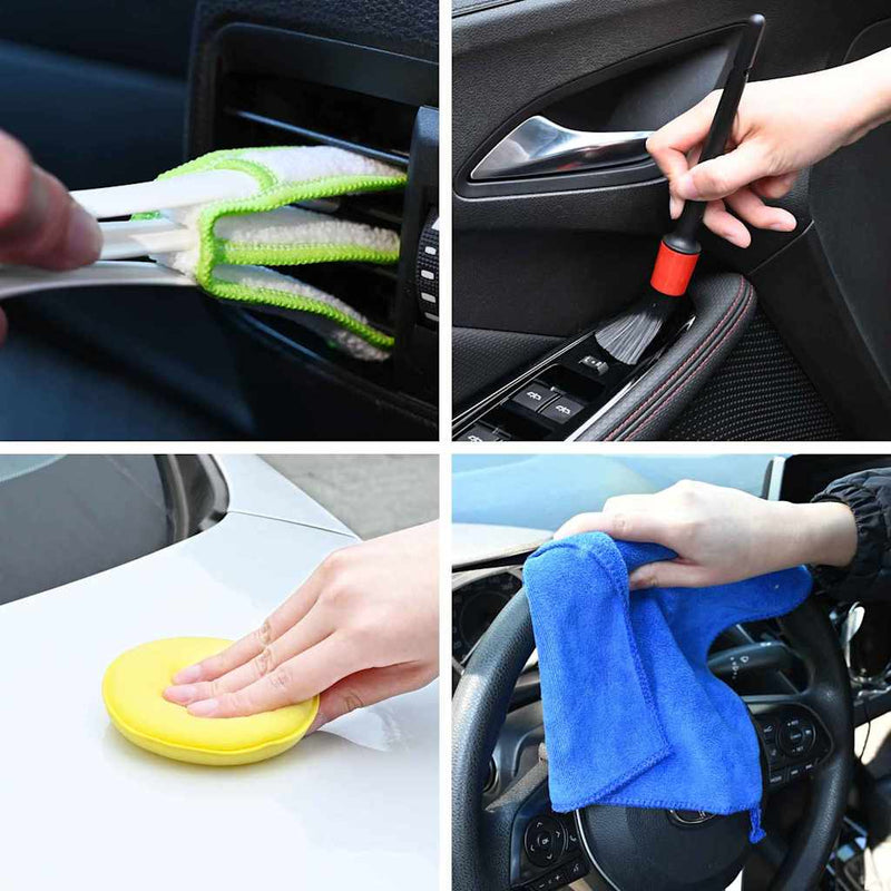 Afbeelding laden in galerijviewer, Vidaxl auto borstelset multikleur poly rattan
