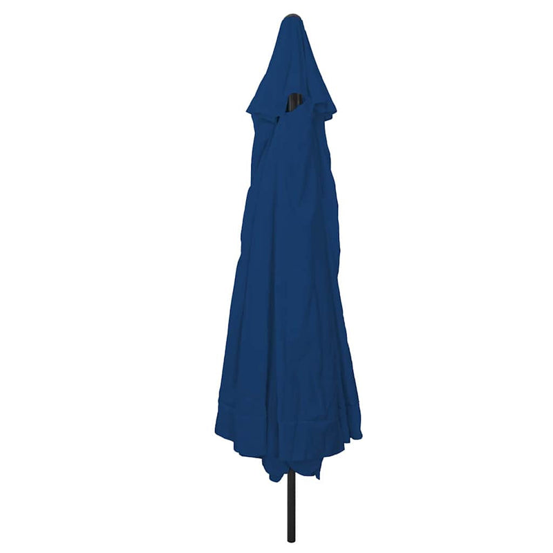 Afbeelding laden in galerijviewer, Vidaxl tuinparasol 394 x 394 x 248 cm polyester en staal azuurblauw

