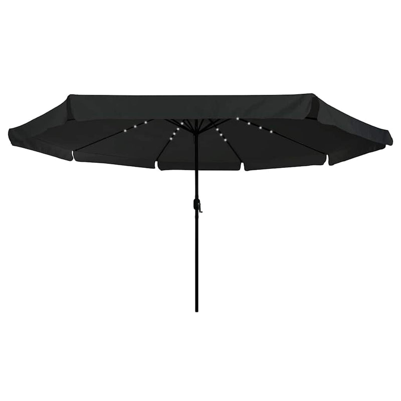 Afbeelding laden in galerijviewer, Vidaxl tuinparasol zwart 395 x 395 x 245 cm polyester
