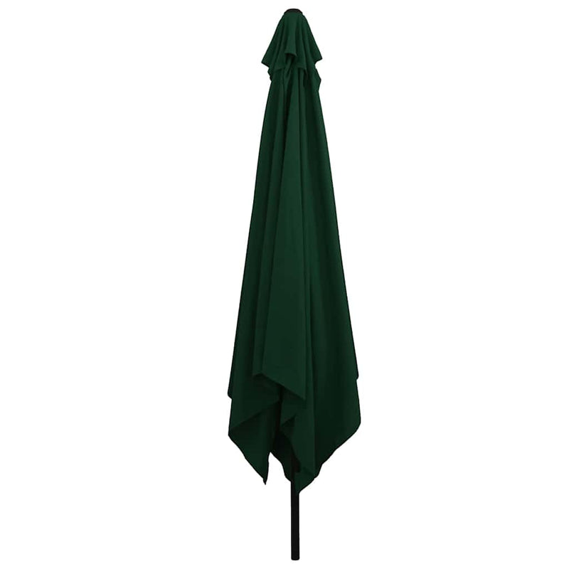 Afbeelding laden in galerijviewer, Vidaxl tuinparasol 295 x 295 x 245 cm polyester en staal groen
