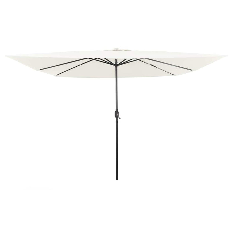 Afbeelding laden in galerijviewer, Vidaxl tuinparasol zand 295 x 295 x 245 cm polyester en staal
