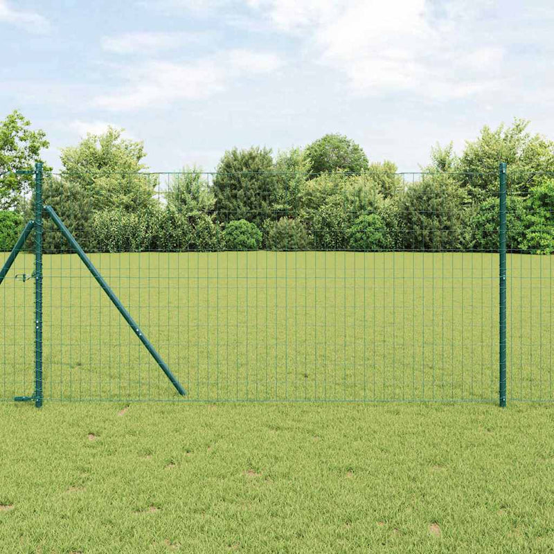 Afbeelding laden in galerijviewer, Vidaxl euro hek 1 x 10 m pvc-gecoat ijzer groen
