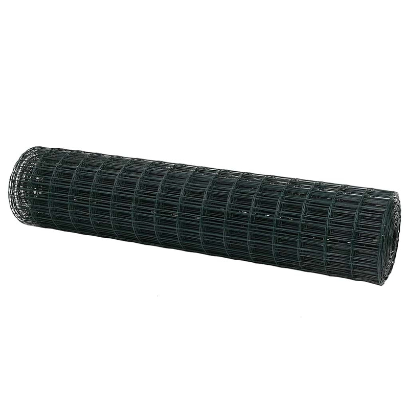 Afbeelding laden in galerijviewer, Vidaxl euro hek 1 x 10 m pvc-gecoat ijzer groen
