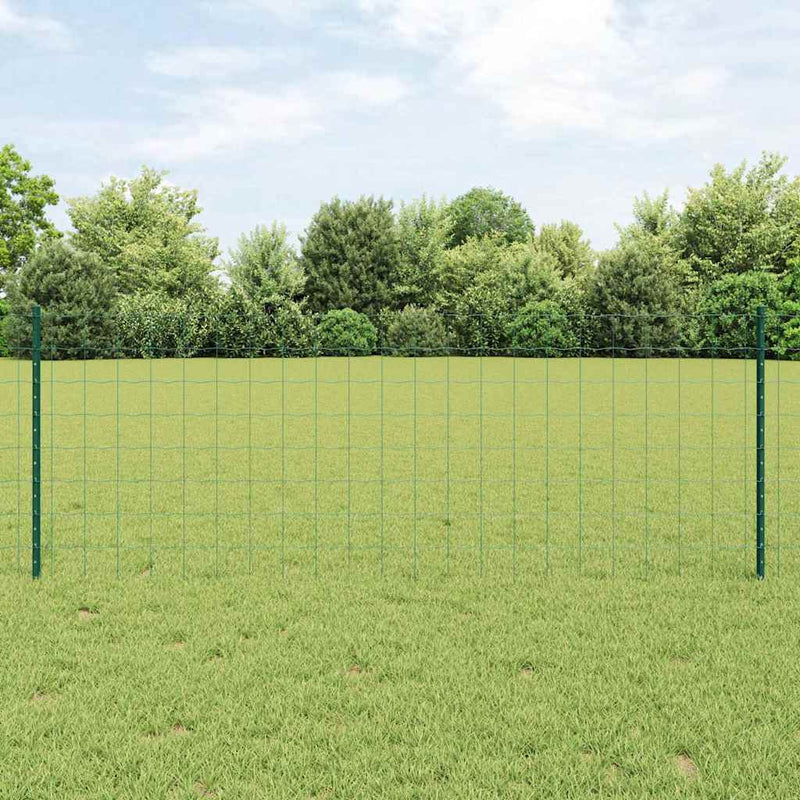 Afbeelding laden in galerijviewer, Vidaxl euro-hek met palen 10 x 0,8 m pvc-coated staal groen mesh
